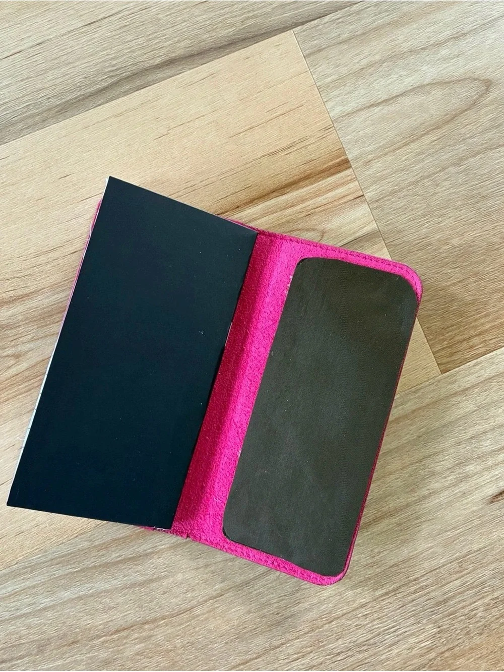 Upcycled Monogram Notebook Wallet Card Holder Handmade Organizer